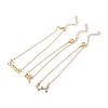 3Pcs Alloy Rhinestones Anklets AJEW-S083-01G-09-2