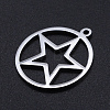 201 Stainless Steel Laser Cut Pendants STAS-S105-T970-1-1