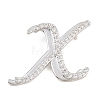 Brass Micro Pave Clear Cubic Zirconia Pendants CU-CBA8481-01P-X-1
