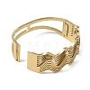 304 Stainless Steel Hollow Wavy Hinged Bangles for Women BJEW-U002-13G-4
