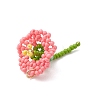 Glass Seed Beaded Flower Pendants PALLOY-MZ01171-5