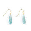 1 Pair Natural Amazonite Dangle Earrings EJEW-TA0001-85-1