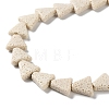 Triangle Dyed Natural Lava Rock Beads Strands G-O126-04A-13-3