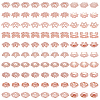 100Pcs 10 Styles Brass Bead Caps KK-PH0012-35RG-1