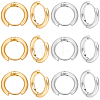 12Pairs 2 Colors 304 Stainless Steel Huggie Hoop Earrings EJEW-SC0001-96-7