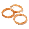 Bamboo Natural Topaz Jade Beads Stretch Bracelets for Women Men BJEW-K272-01Q-1