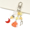 Alloy & Acrylic & Resin Pendant Decorations HJEW-YW00335-03-1