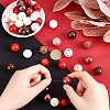   1 Set Mixed Style Acrylic Round Beads Sets SACR-PH0001-52E-3