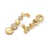 Brass Micro Pave Cubic Zirconia Dangle Stud Earrings EJEW-P252-06D-G-2