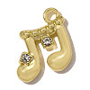 Zinc Alloy with Crystal Rhinestone Charms RB-OY001-74G-1