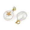 Natural Keshi Pearl Pendants STAS-Z136-01G-02-2