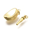 Oval Rack Plating Brass Box Clasps KK-S508-13G-2