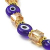 5Pcs 5 Style Natural Citrine & Lampwork Evil Eye & Seed Beaded Stretch Bracelets Set BJEW-JB09616-02-4