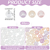 300Pcs Transparent Glass UV Reactive Beads DGLA-ME0001-04-2