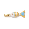 Brass Enamel Pendants RB-CBA2CEF-02G-01-1