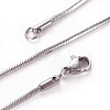 Non-Tarnish 304 Stainless Steel Snake Chain Necklaces NJEW-F265-C-P-2