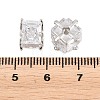Brass Clear Cubic Zirconia Beads KK-B186-21C-P-3