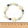 3Pcs Shell Pearl & Natural & Synthetic Mixed Gemstone Beads Stretch Bracelets for Women BJEW-JB13898-6