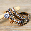 Natural Map Stone Beads Wrap Bracelets WG9B6C1-01-2