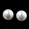 Eco-Friendly Plastic Imitation Pearl Beads X-MACR-S278-8mm-01-2