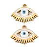 304 Stainless Steel Enamel Pendants STAS-Z190-09G-03-1