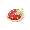 Brass Micro Pave Cubic Zirconia Pendants KK-P294-49G-2