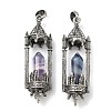 Natural Fluorite Faceted Pointed Bullet Shaped Big Pendants X-G-P613-01AS-03-1
