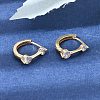 Brass Micro Pave Cubic Zirconia Hoop Earrings KK-CBAD29A-04G-2