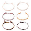 6Pcs 6 Colors Bohemian Cotton Cord Braided Bracelets BJEW-TA0001-28-2