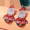 Christmas Plastic & Acrylic & Resin & Alloy Dangle Earrings FS-WG9688C-06-1