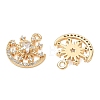 Brass Micro Pave Clear Cubic Zirconia Charms CU-CBAB0CF-15G-2