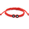 Resin Beads Braided Bead Bracelets FS-WG108B7-22-1