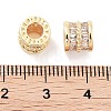 Brass Micro Pave Clear Cubic Zirconia Beads KK-P271-43G-B-3