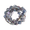 Electroplate Glass Beads Strands EGLA-L032-FR05-2