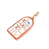 304 Stainless Steel Enamel Pendants STAS-C169-01D-2