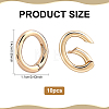 10Pcs Brass Spring Gate Rings KK-ME0004-13G-2