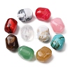 Two Tone Acrylic Imitation Gemstone Beads AC-CBABC78-06-1
