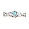 Brass Micro Pave Clear Cubic Zirconia Fold Over Clasps KK-U059-63P-1