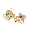 Brass Micro Pave Cubic Zirconia Pendants KK-C143-36A-G-2
