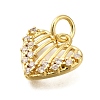 Brass Rhinestone Pendants KK-V002-03G-2