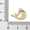 Brass Micro Pave Clear Cubic Zirconia Pendants KK-M275-50G-3