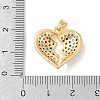 Brass Micro Pave Cubic Zirconia Pendants KK-P273-10B-G-3