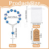 50Pcs Plastic Imitation Pearl and Porcelain Round Link Metal Virgin Cross Charm Rosary Bracelets BJEW-WA0001-07A-2