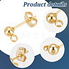   100Pcs 2 Color 304 Stainless Steel Ball Stud Earring Post STAS-PH0005-21-4
