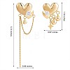 Clear Cubic Zirconia Heart with Moon & Star Asymmetrical Earrings JE968A-3