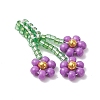 7Pcs 7 Colors Glass Seed Bead Pendants PALLOY-MZ01236-4