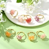 Synthetic Shell Dyed Finger Rings RJEW-JR01057-1