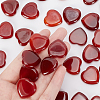 30Pcs Dyed & Heated Natural Agate Heart Palm Stone G-AR0005-19-4