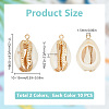 GOMAKERER 20Pcs 2 Styles Cowrie Shell Pendants SSHEL-GO0001-01-2