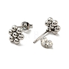 201 Stainless Steel Flower Stud Earrings with 304 Stainless Steel Pins for Women EJEW-C033-01P-2